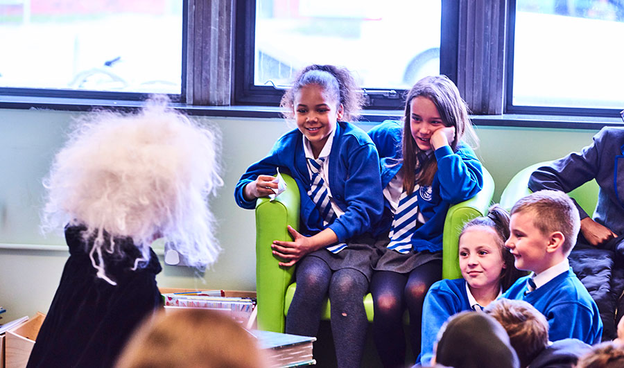 children engaged in a workshop